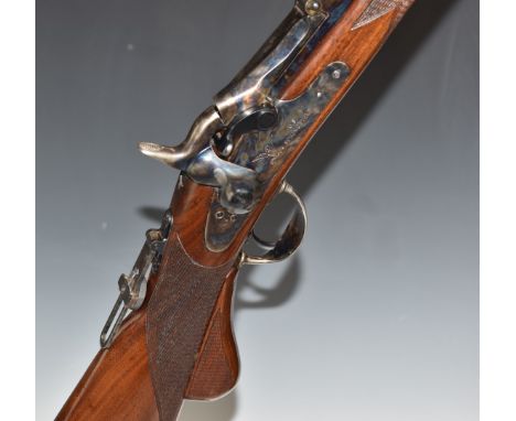 Pedersoli S910 Springfield Officer .45-70 percussion hammer action trapdoor officer's rifle with eagle and 'US Springfield' e