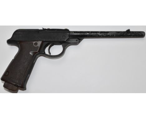 Walther LP Model 53 .177 air pistol with shaped and chequered grips and adjustable sights, serial number 067689.&nbsp;