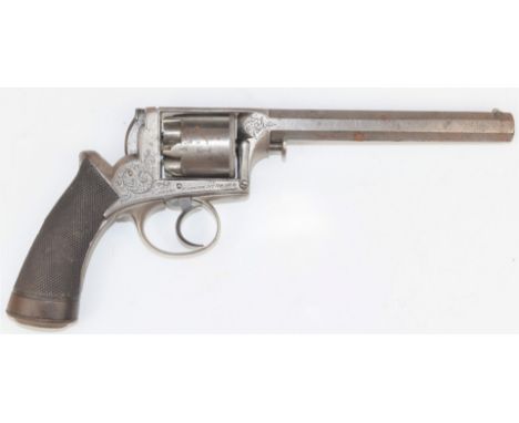 Deane Adams and Deane five shot double action semi-hammerless revolver with engraved frame stamped 'Adams' Patent No 9858R', 
