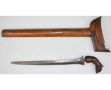 Kris dagger, blade length 52cm, with hardwood scabbard.&nbsp;PLEASE NOTE ALL BLADED ITEMS ARE SUBJECT TO OVER 18 CHECK ON COL