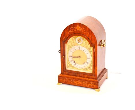 A Very Fine Inlaid Rosewood Ting Tang German Bracket Clock