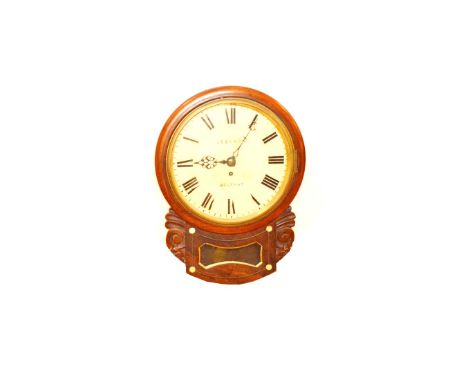 A Very Good Mother of Pearl Inlaid Drop Dial Fusee Wall Clock - Lee & Son Belfast