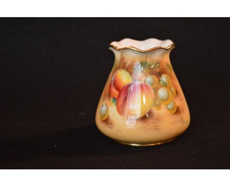 A Royal Worcester Hand Painted Bowl, signed Roberts