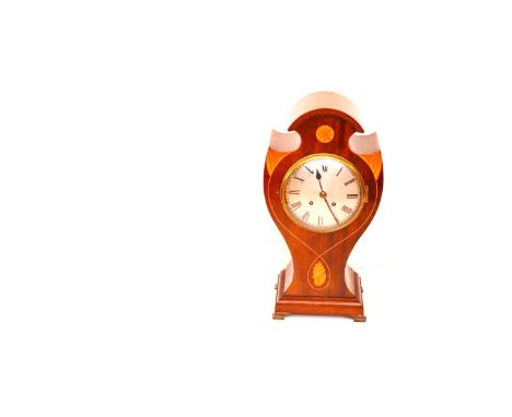 A Superb Inlaid Mahogany Cased Art Noveau Double Fusee Mantle Clock