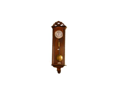 A Very Nice Slimline Single Weight Vienna Wall Clock