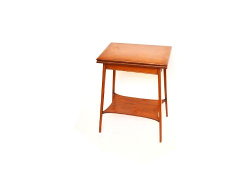 A Mahogany Turnover Leaf Card Table