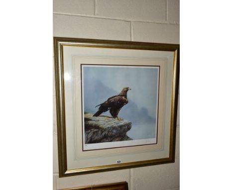 SPENCER HODGE (BRITISH 1943) 'THE EAGLE EYE' a limited edition print 283/350, a portrait study of an Eagle, signed to lower m