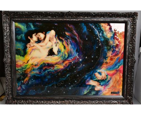 KERRY DARLINGTON (BRITISH 1974) 'ROMEO AND JULIET' a limited edition 3D acrylic print of the Doomed Lovers 47/150, signed bot