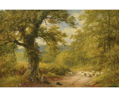 GEORGE TURNER (1841-1910) SUNSHINE IN THE LANE  signed, signed again, dated 1902, inscribed with the title and Near Kirk Iret