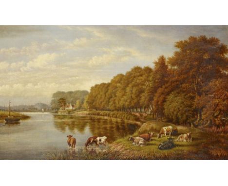 WILLIAM EDDOWES TURNER (1820-1885) VIEW OF NOTTINGHAM FROM WILFORD signed and inscribed with the title and artist's address N