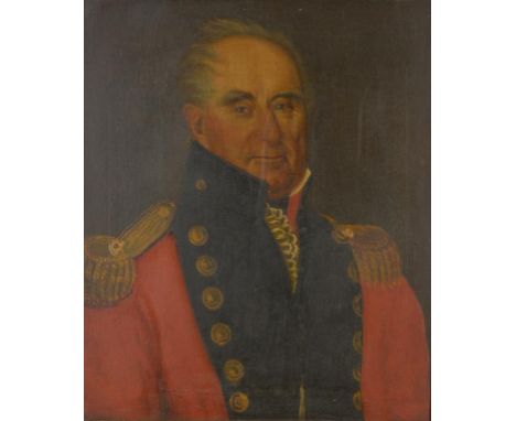 BRITISH SCHOOL, 19TH CENTURY PORTRAIT OF AN OFFICER bust length, oil on canvas, 51 x 43cm According to a label on the frame t