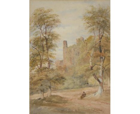 DAVID COX, JNR, ARWS (1809-1885) HAWARDEN CASTLE  signed, watercolour, 36 x 26cm ++Some light peripheral mount stains mainly 
