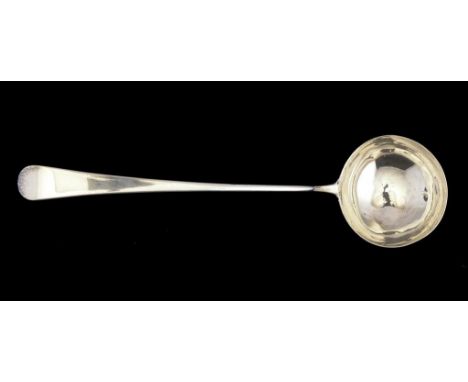 A GEORGE III SILVER SOUP LADLE Old English pattern, by George Smith and William Fearn, London 1796, 5ozs ++Light wear consist