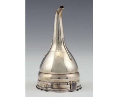 A GEORGE III SILVER WINE FUNNEL  15cm h, by Solomon Hougham, London 1812, 5ozs 4dwts ++Good condition with light wear and den