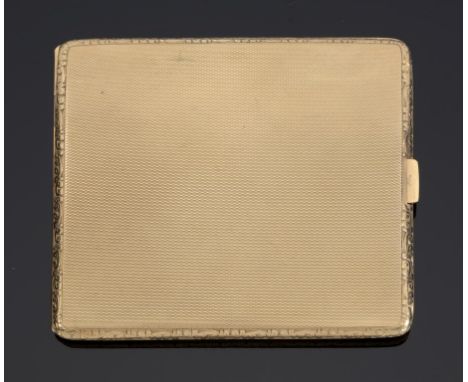 A 9CT GOLD CIGARETTE CASE  engine turned, 9.4cm w, by Mappin & Webb Ltd, Birmingham 1937, 118g ++In fine condition