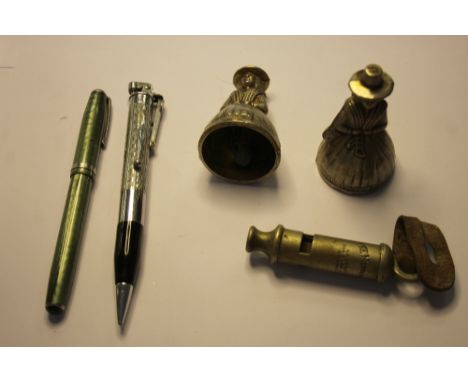 Esterbrook Fountain Pen, Ronson Lighter Pen and Police Whistle etc
