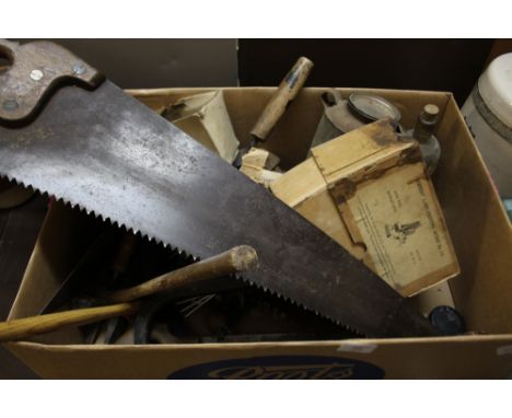 Box of miscellaneous tools