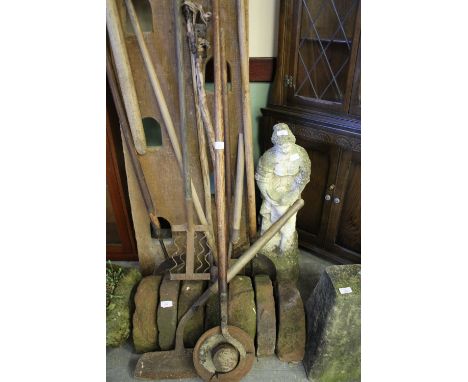 Variety of old farm tools