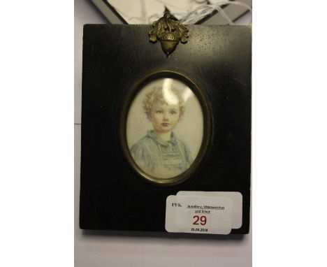 Small oval portrait miniature 1918