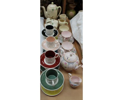 A Royal Doulton The Coppice pattern part coffee set together with Susie Cooper coffee cans and saucers and a Tuscan China tea