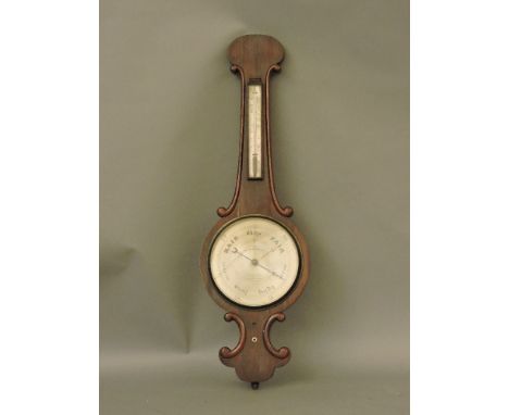 J. Casartelli Manchester, a 19th century rosewood banjo barometer,102cm high