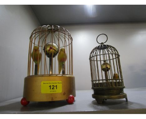 Two birds in a cage automaton clockwork clocks 