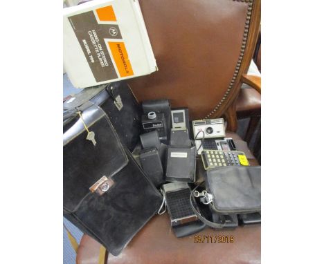 Vintage cameras and accessories to include a Kodak, together with other electricals and shavers and binoculars 