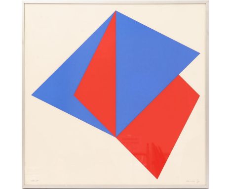 Bob  Bonies (1937-)Untitled composition, serigraph dated 1989, XXI/190, 65x65 cm