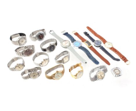 17 wristwatches incl. Tissot, Timex, Pontiac and Citizen