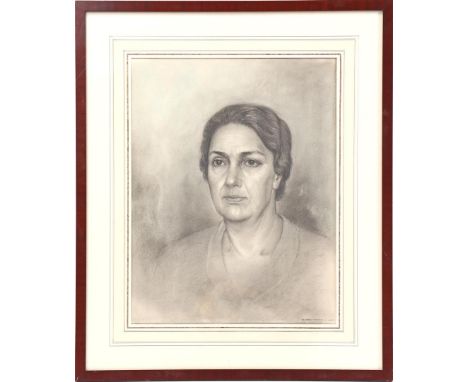 Engelina Reitsma Valenca (1889-1981)Portrait of a woman, drawing dated 1934, 50x40 cm