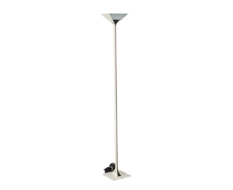 Tobia Scarpa (1935-)Aluminum floor lamp with glass shade (1 defect), design Tobia & Afra Scarpa for Flos, model 'Papillona', 