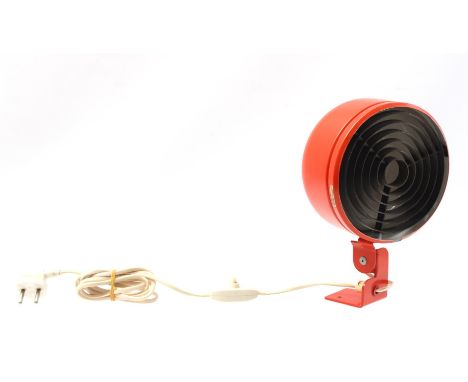 Börje Claes (1941-)Red lacquered metal wall lamp, design Börje Claes for Norlett-Elit, stickered on shade, Sweden 1970s, 15.5