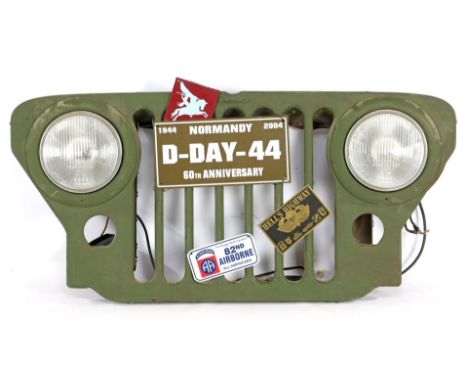 Decorative Jeep grill with lighting, 98 cm wide