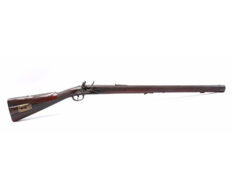 Richly decorated wooden and metal flint rifle with secret space in butt, Western Europe 18th century, 104 cm long (pump stick