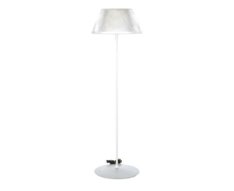Philippe Starck (1949-)Metal floor lamp with glass shade (inner ring glued), design Philippe Starck for Flos, model 'Romeo Mo