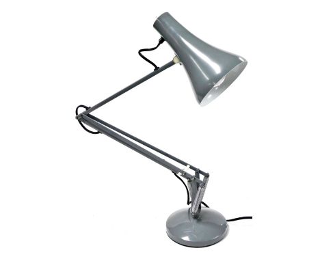 A grey Anglepoise type lamp, 88cm high. 