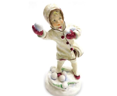 A Royal Worcester porcelain figure of December, 3458, modelled by F.G. Doughty, printed marks, 17cm high. 