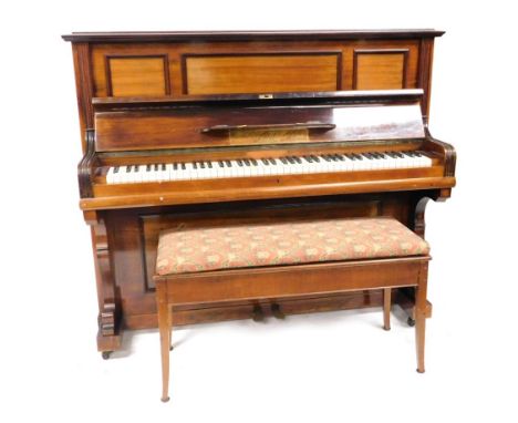 A R. Gors &amp; Kallmann of Berlin rosewood cased upright piano, no. 31732, 134cm wide, together with a mahogany duet piano s