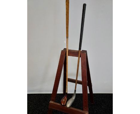 A Lot of two vintage hickory shafted clubs to include the Laird hand made in St. Andrews &amp; The Mill's Y Model [club head 