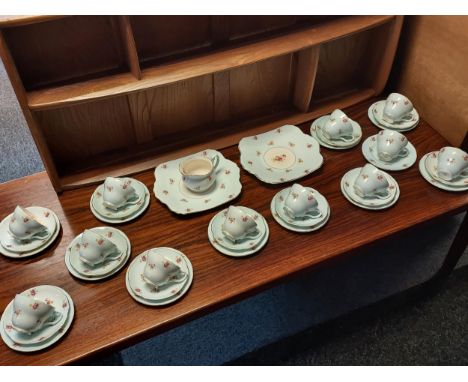 A Vintage Foley Bone China floral design tea set. 