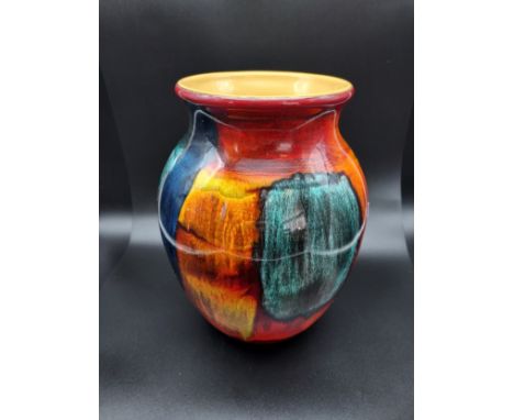 A Nice example of a large Poole Pottery bulbous vase. [25cm in height] 