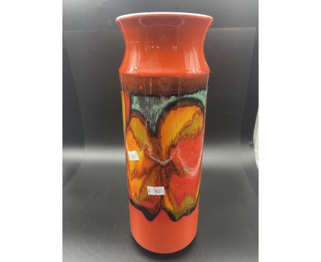 A Nice example of a retro cylinder design Poole pottery vase. [31cm in height] 