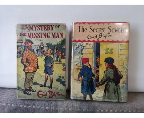 ONE FIRST EDITION ENID BLYTON BOOKS. TITLED THE MYSTERY OF THE MISSING MAN- DATED 1956 &amp; THIRD IMPRESSION THE SECRET SEVE