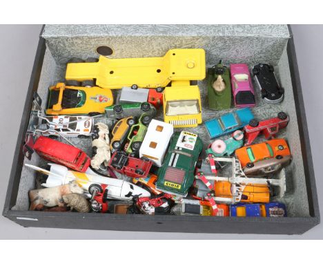 A collection of Diecast model cars including Matchbox, Husky and Corgi.