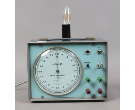 A Griffin centisecond timer instrument later converted to a tablelamp also, made in Great Britain by Triton Electronics Limit