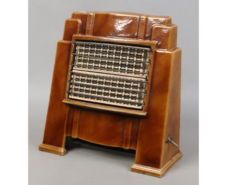 An Art Deco enamel cast iron 2000 watt electric fire by The General Electric Company.