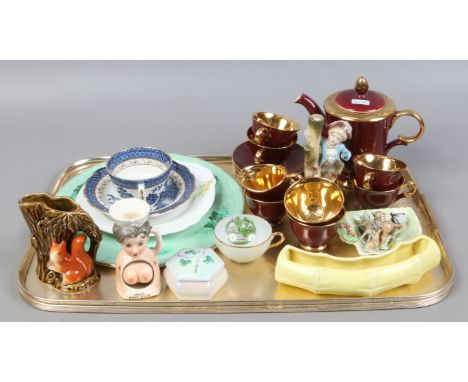 A quantity of mixed ceramics to include Sylvac, Carltonware, Wade whimsies, tourist ware etc.