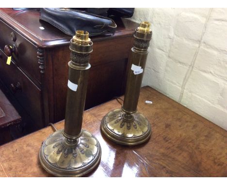 Brass lamp bases.