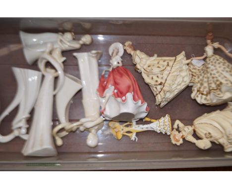 Box of 11 ceramic figures &amp; others