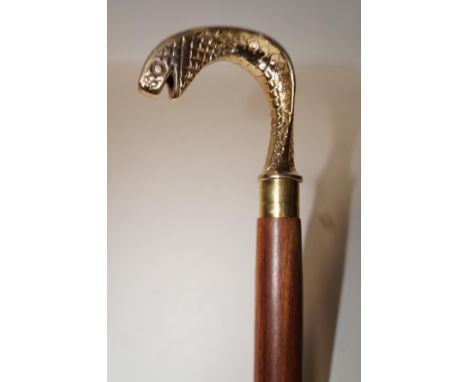 Cobra handled walking stick